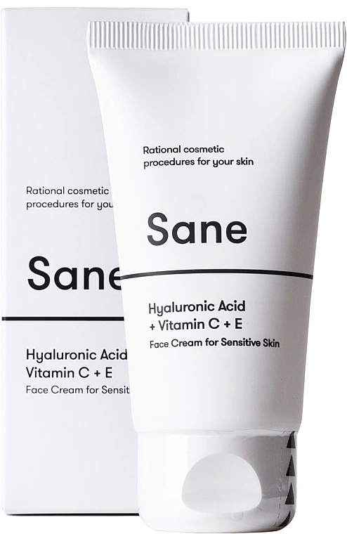 Sane Hyaluronic Acid + Vitamin C + E Face Cream For Sensitive Skin